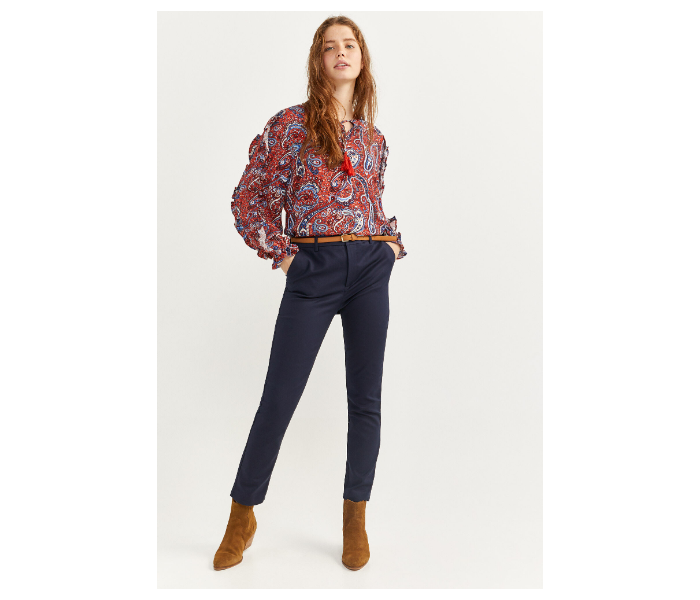 Springfield SS20 Plain Trouser Pant EU 34 For Women - Navy Blue - Zoom Image 1