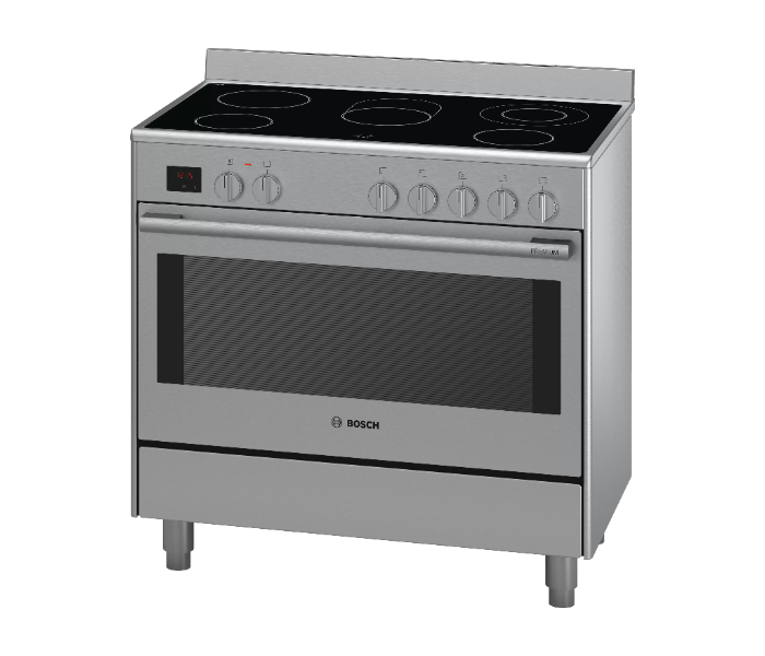 Bosch HCB738357M 90 Cm Series 8 Electric Range Cooker - Stainless Steel and Black - Zoom Image 1