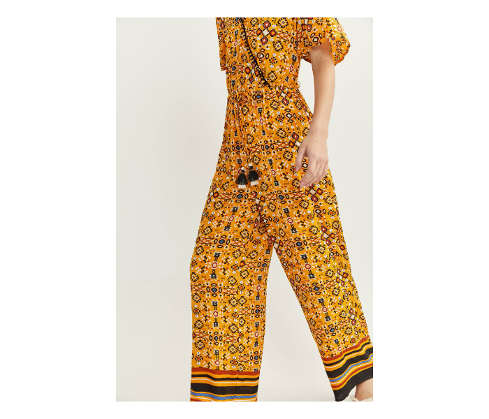 Springfield SS20 Printed Jumpsuit EU 40 For Women - Dark Yellow - Zoom Image 2