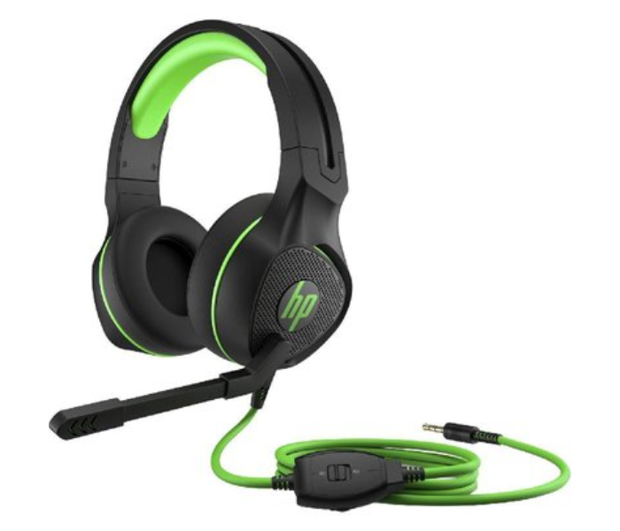 HP Pavilion 400 Gaming Headset - Black and Green - Zoom Image 1