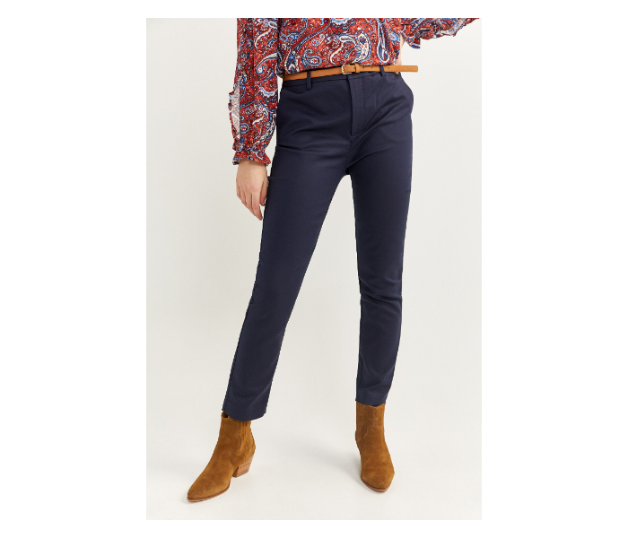 Springfield SS20 Plain Trouser Pant EU 36 For Women - Navy Blue - Zoom Image 2