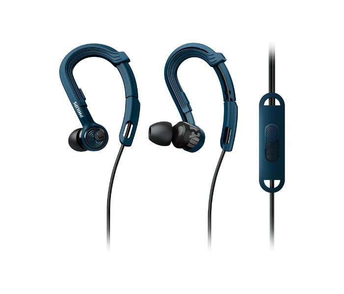 Philips SHQ3405BL Actionfit NoLimits Headphones with Mic - Dark Blue - Zoom Image 1