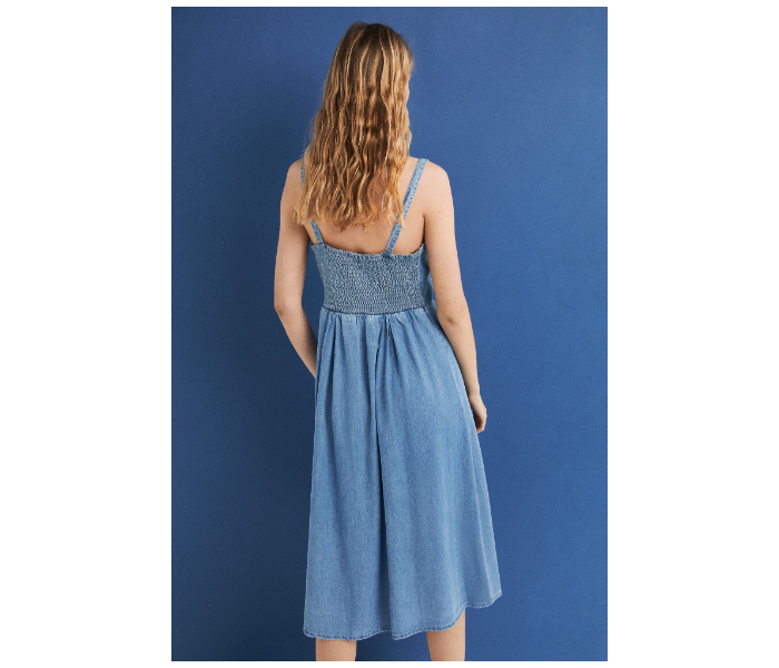 Springfield SS19 Knit Dress EU 38 For Women - Sky Blue - Zoom Image 2