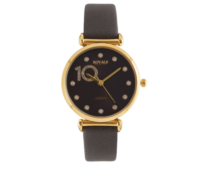 Royale Executive RE020 Leather Analog Wrist Watch For Women - Black - Zoom Image 1