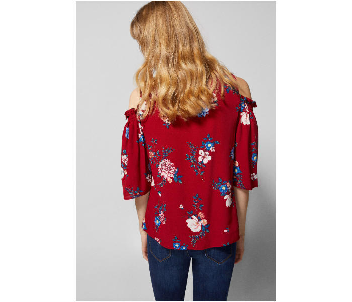 Springfield AW18 Long Sleeve Printed Blouse EU 38 For Women - Red - Zoom Image 4