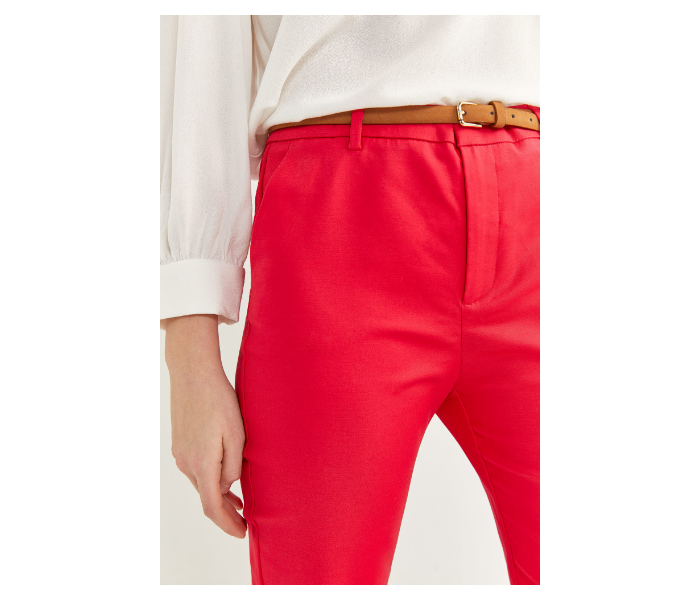 Springfield SS20 Plain Trouser Pant EU 42 For Women - Red - Zoom Image 4