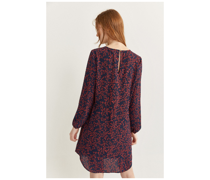 Springfield SS20 Printed Knit Dress EU 44 For Women - Blue and Brown - Zoom Image 4