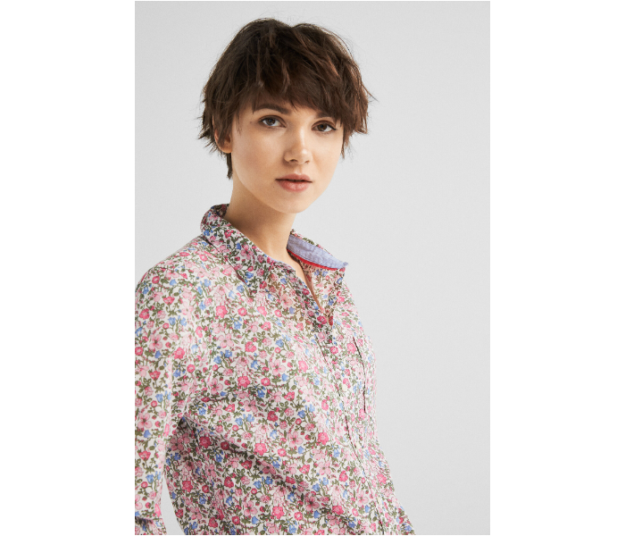 Springfield SS19 Long Sleeve Floral Blouse EU 36 For Women - Light Pink - Zoom Image 3