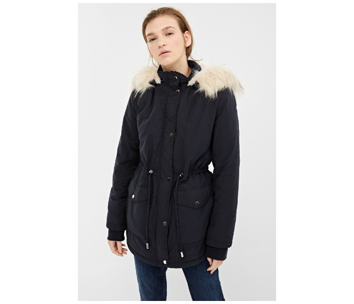 Springfield AW19 Solid Winter Jacket EU 36 For Women - Black - Zoom Image 4