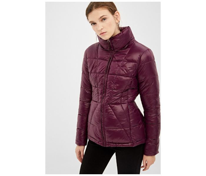 Springfield AW19 Solid Winter Jacket Medium For Women - Purple - Zoom Image 1