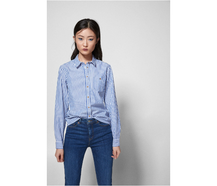 Springfield SS19 Long Sleeve Striped Blouse EU 38 For Women - Blue and White - Zoom Image 3