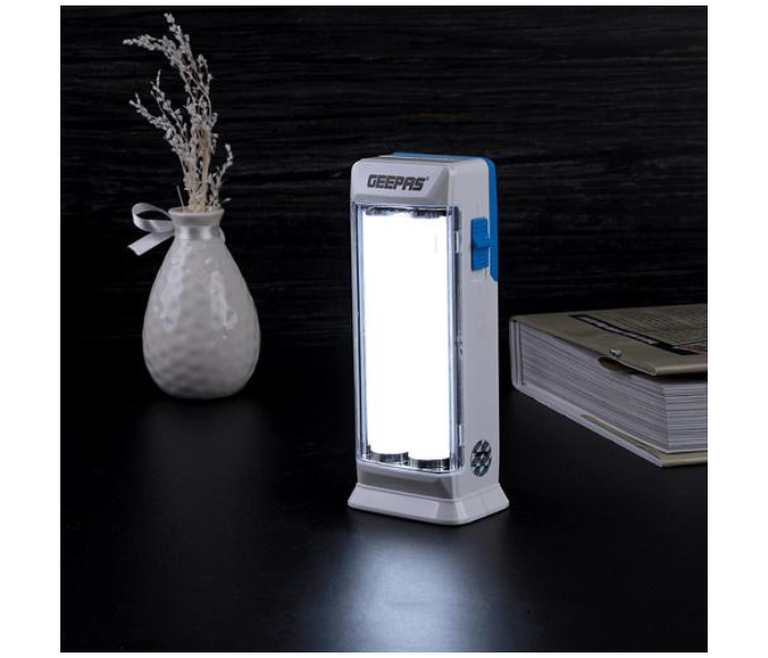 Geepas CO53013-2 Rechargeable 2 Pcs LED Lantern with Portable Handle - White and Blue - Zoom Image 7