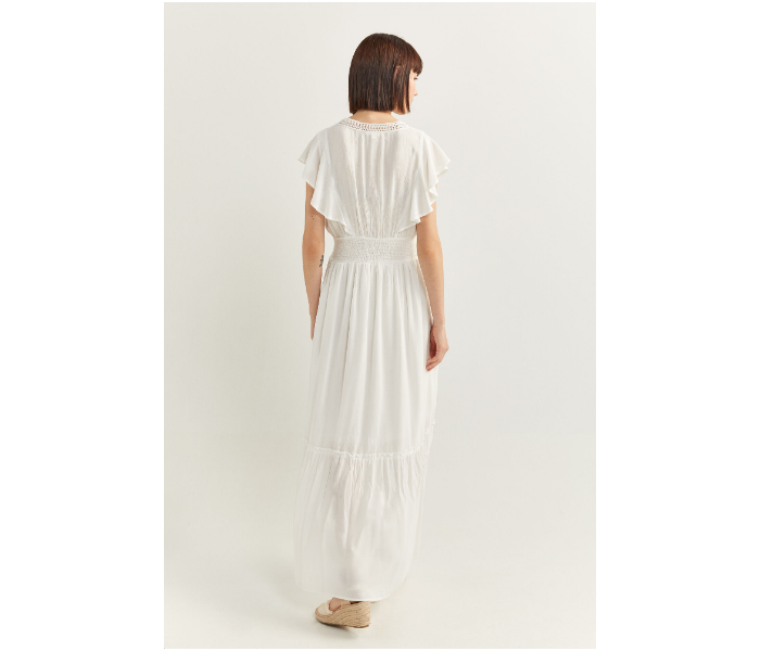 Springfield SS20 Knit Dress EU 44 For Women - White - Zoom Image 3