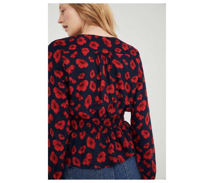 Springfield SS19 Long Sleeve Floral Blouse EU 40 For Women - Red and Black - Zoom Image 4