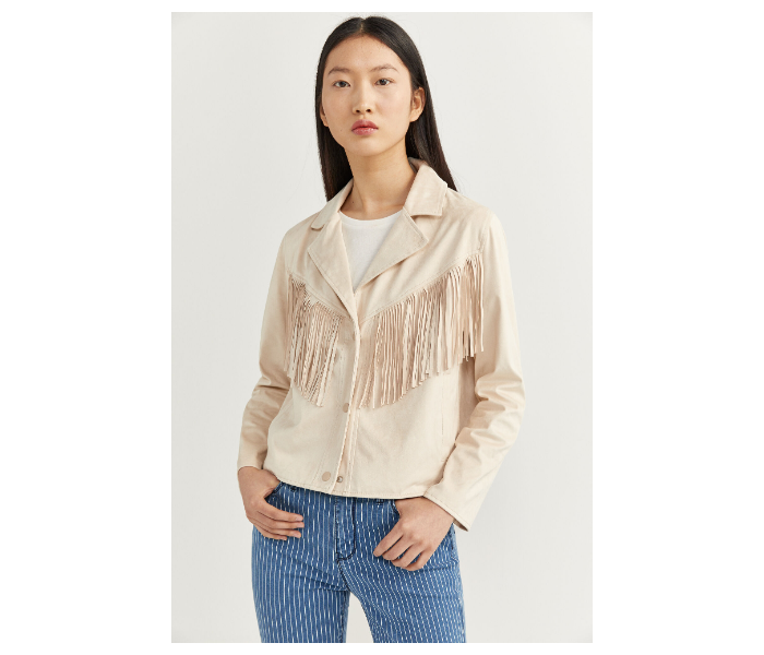 Springfield SS20 Fancy Jacket Medium For Women - Beige - Zoom Image 1