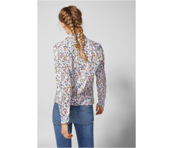 Springfield SS19 Long Sleeve Floral Blouse EU 36 For Women - Beige - Zoom Image 4