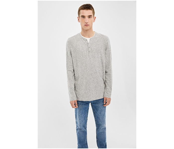 Springfield AW19 Basic Striped T-Shirt Small - Light Grey - Zoom Image 3