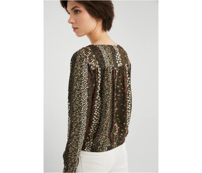 Springfield AW19 Long Sleeve Printed Blouse EU 40 For Women - Green - Zoom Image 4