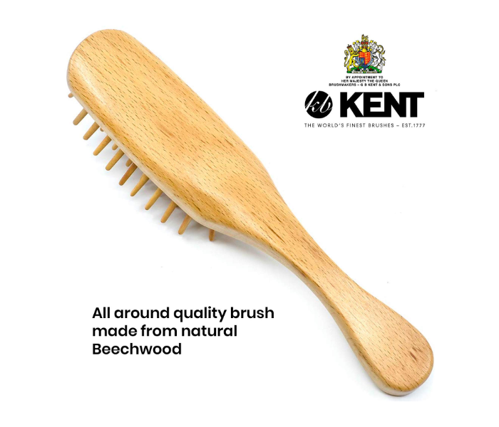 Kent KB Mini WoodyHog Detangling Beech-wood Travel Brush - Wood - Zoom Image 3