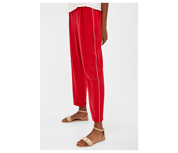 Springfield AW19 Cotton Plain Pant EU 42 For Women - Red - Zoom Image 1