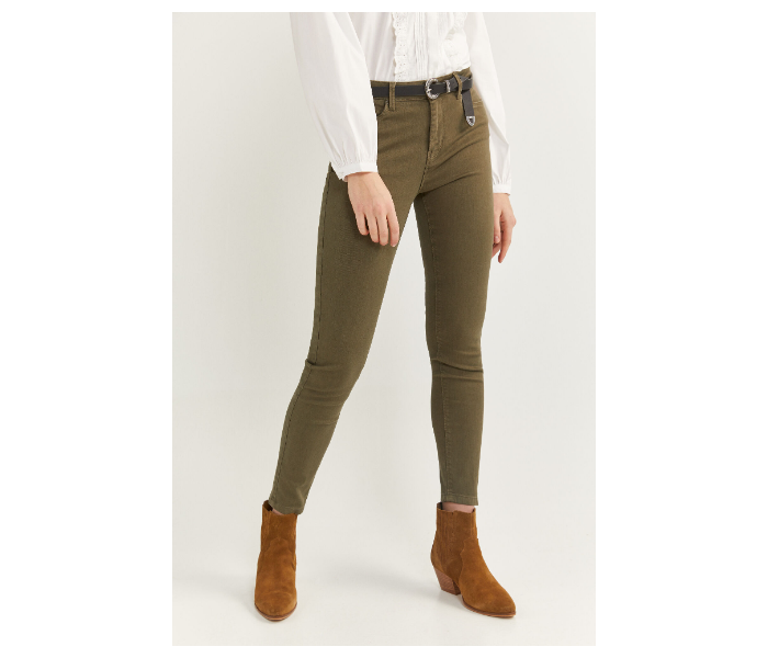 Springfield SS20 Plain Trouser EU 44 For Women - Moss Green - Zoom Image 2