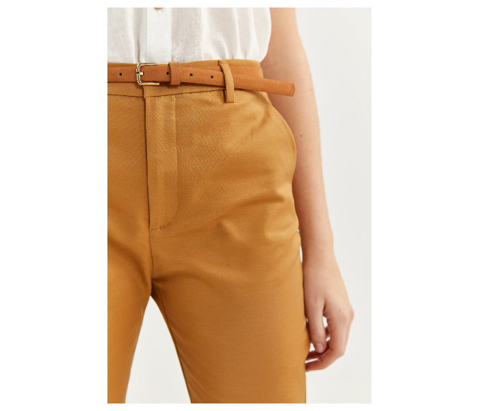 Springfield SS20 Plain Trouser Pant EU 38 For Women - Camel - Zoom Image 4