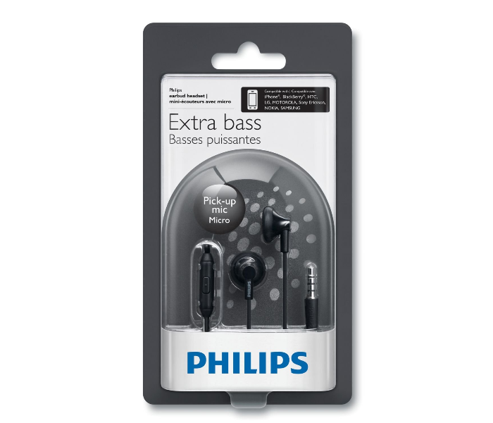 Philips SHE2105BK In Ear Headset with Mic - Black - Zoom Image 5