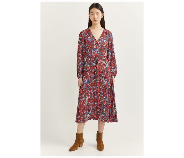 Springfield SS20 Printed Knit Dress EU 38 For Women - Brown - Zoom Image 1