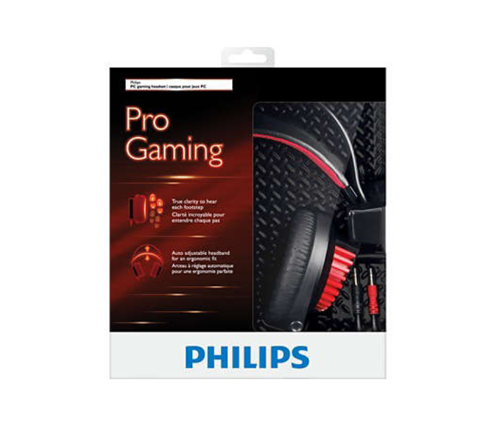 Philips SHG8000 PC Gaming Headset - Black and Red - Zoom Image 3