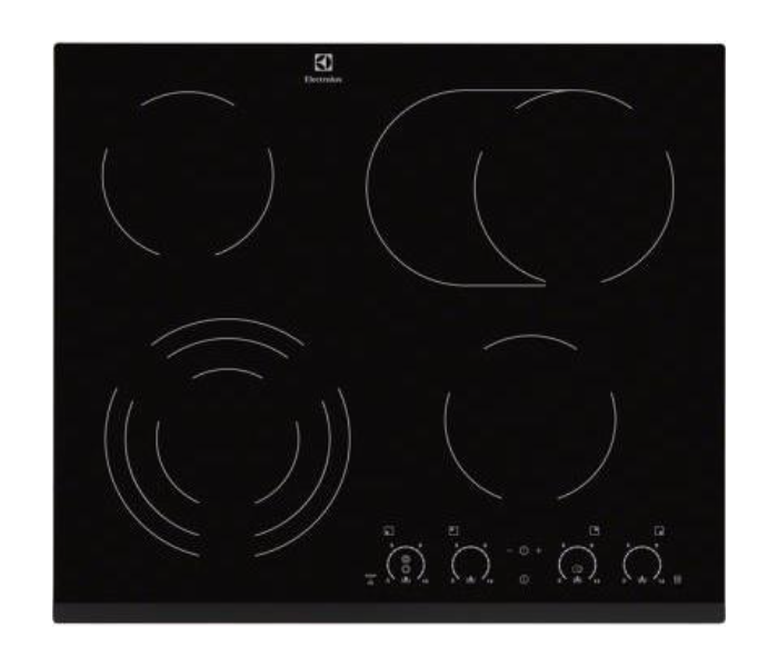 Electrolux EHF6747FOK 60 Cm Electric Ceramic Hob - Black - Zoom Image 1