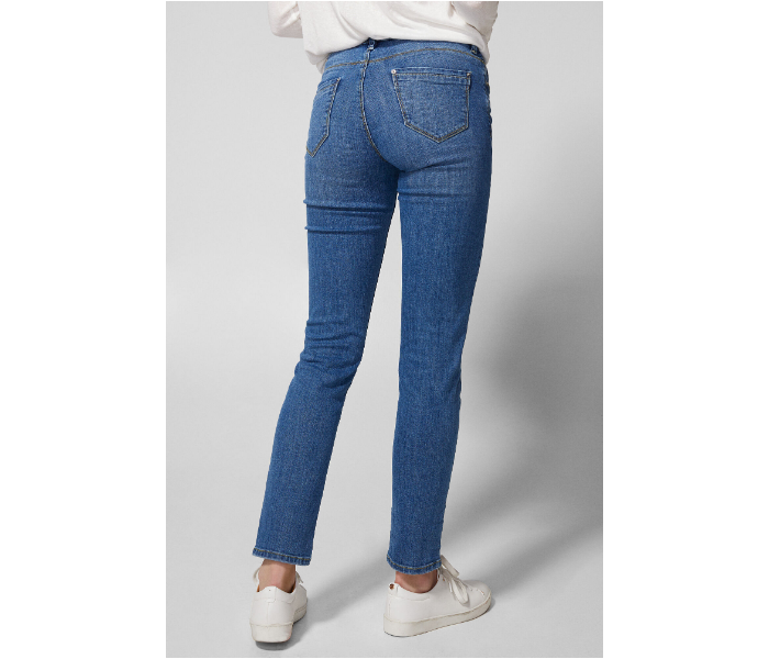 Springfield AW18 Denim Basic EU 38 For Women - Medium Blue - Zoom Image 4