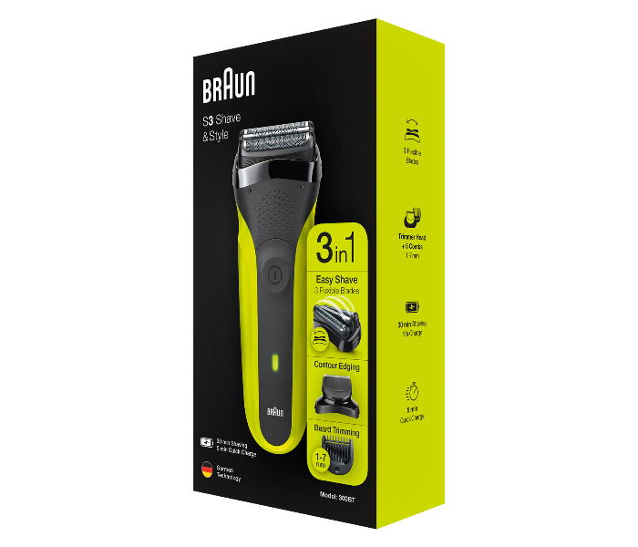 Braun 300BT Series 3 Shaver with Trimmer Head - Yellow - Zoom Image 6