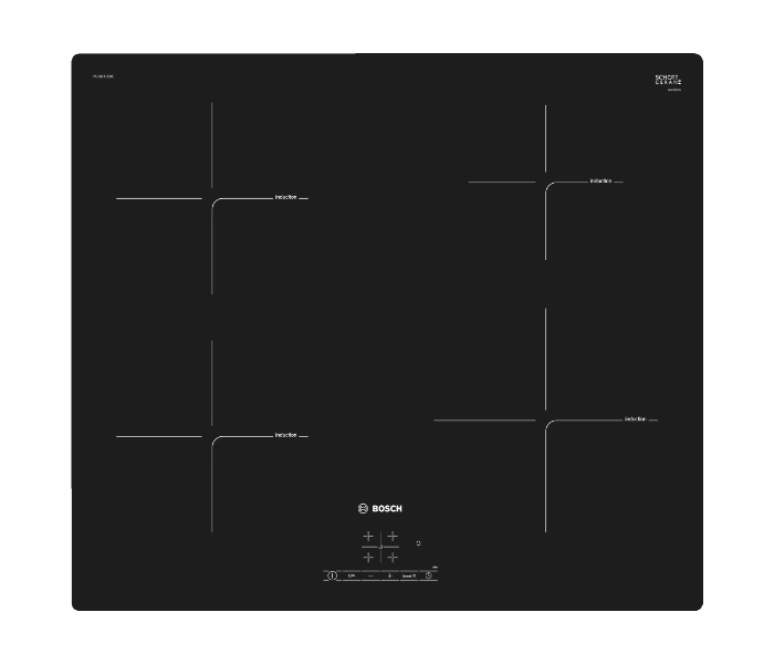 Bosch PUE611BB1E 60 Cm Series 4 Induction Hob - Black - Zoom Image 1