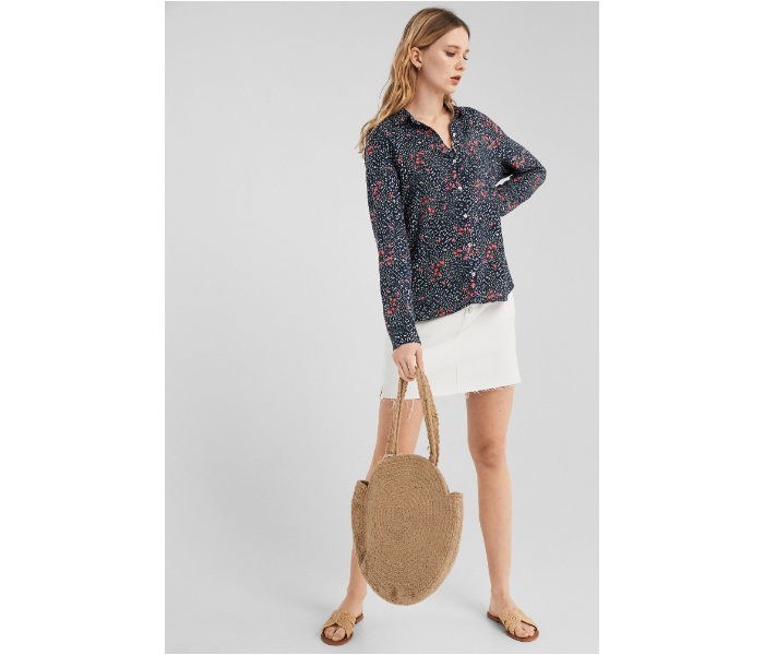 Springfield AW19 Long Sleeve Printed Blouse EU 36 For Women - Blue and Pink - Zoom Image 3