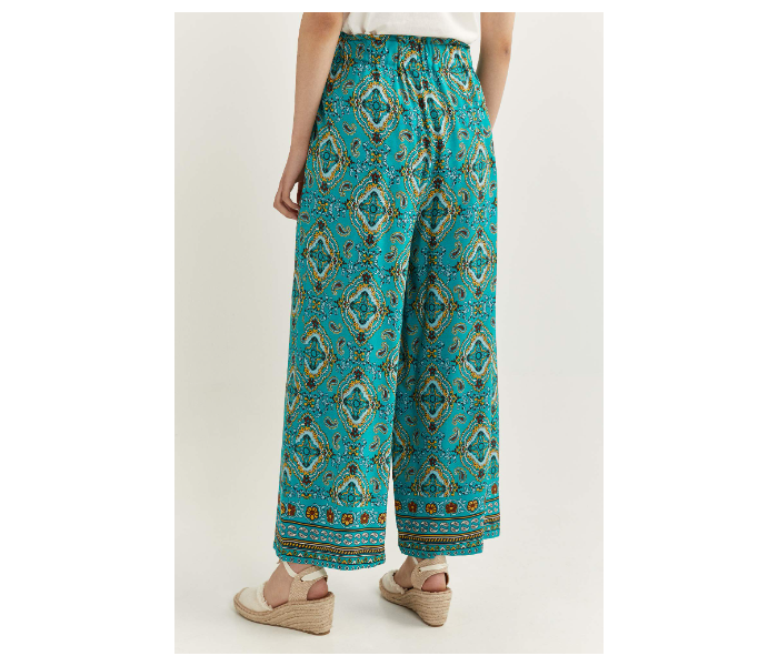 Springfield SS20 Printed Cotton Fancy Pant EU 36 For Women - Light Green - Zoom Image 4