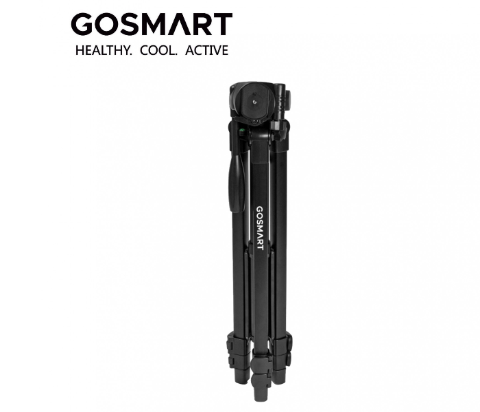 GoSmart GSPF3 Professional Foldable 3 Way Pan Head Camera Tripod - Black - Zoom Image 2