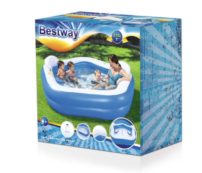 Bestway 54153 Family Fun Pool - White and Blue - Zoom Image 5