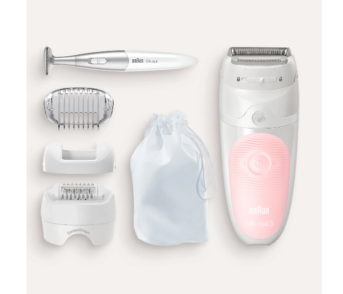 Braun SES5-820 Wet and Dry epilator with 4 Extras - White - Zoom Image 3