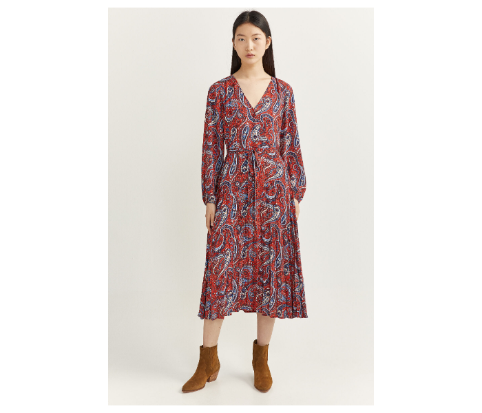 Springfield SS20 Printed Knit Dress EU 36 For Women - Brown - Zoom Image 1