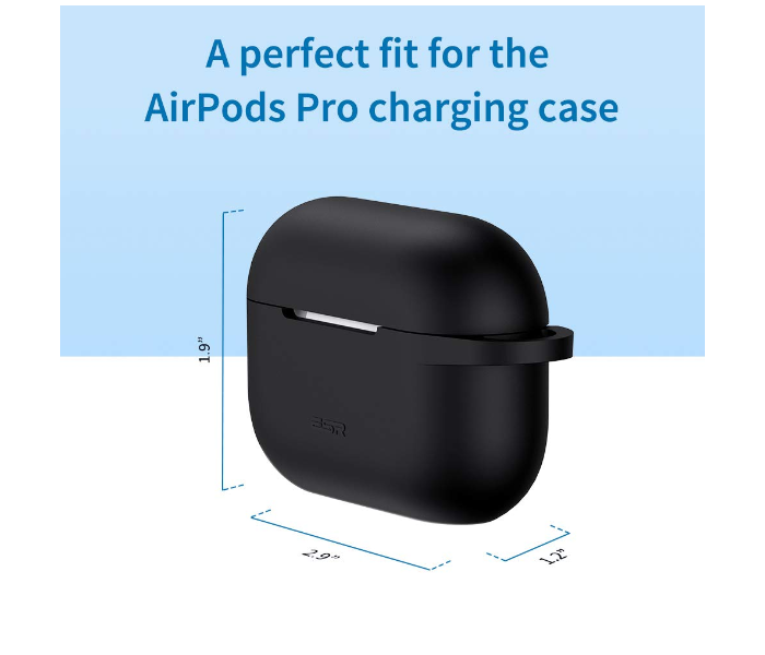 ESR Upgraded Protective Cover for AirPods Pro Case - Black - Zoom Image 7