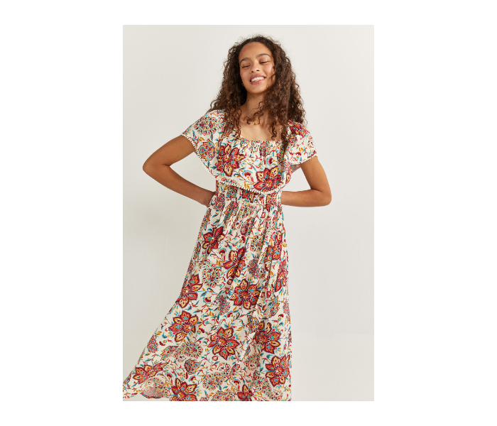 Springfield SS20 Floral Knit Dress EU 38 For Women - Ivory - Zoom Image 2