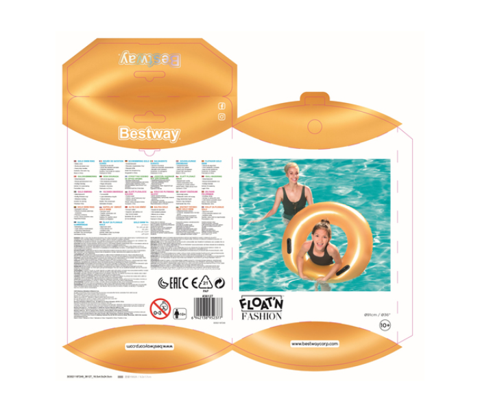 Bestway 36127 Gold Swim Ring - Gold - Zoom Image 6