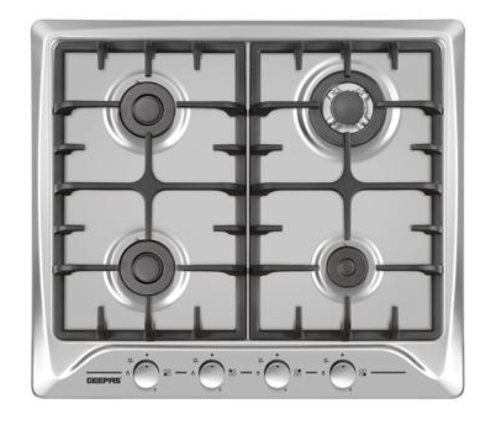 Geepas GGH6391FST 60x60  4 Burner Table Top Gas Cooker - Zoom Image