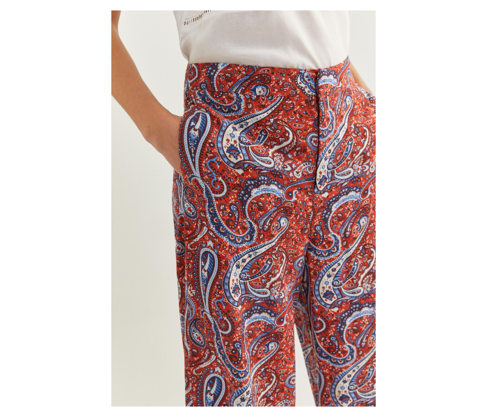 Springfield SS20 Printed Cotton Fancy Pant EU 42 For Women - Light Brown - Zoom Image 4