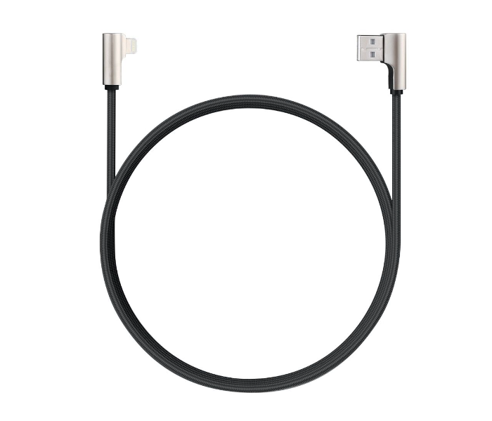 Aukey BAL6B 1.2m 90 degree MFi Lightning 8 pin Sync and Charging Cable - Black - Zoom Image 1