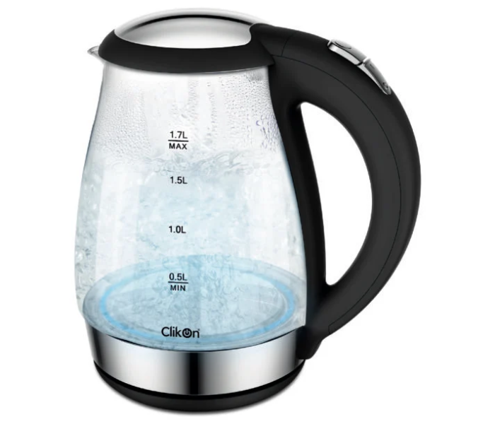 Clikon CK5128 1.7 Liters Electric Kettle Glass - Black - Zoom Image 1