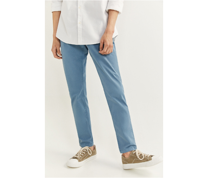 Springfield SS20 Sport Trouser Solid Chinos EU 44 For Men - Sky Blue - Zoom Image 2