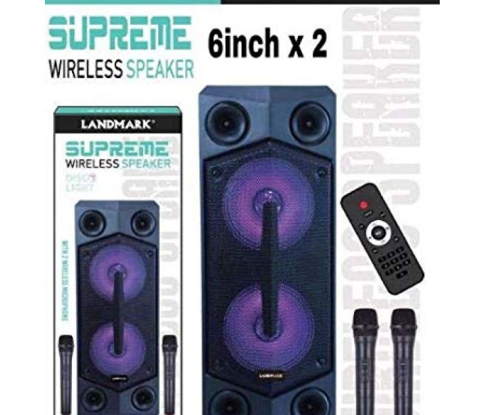 Zoom LM-TBS7028 Supreme Wireless Speaker with Disco Light and 2 Wireless Microphones - Zoom Image