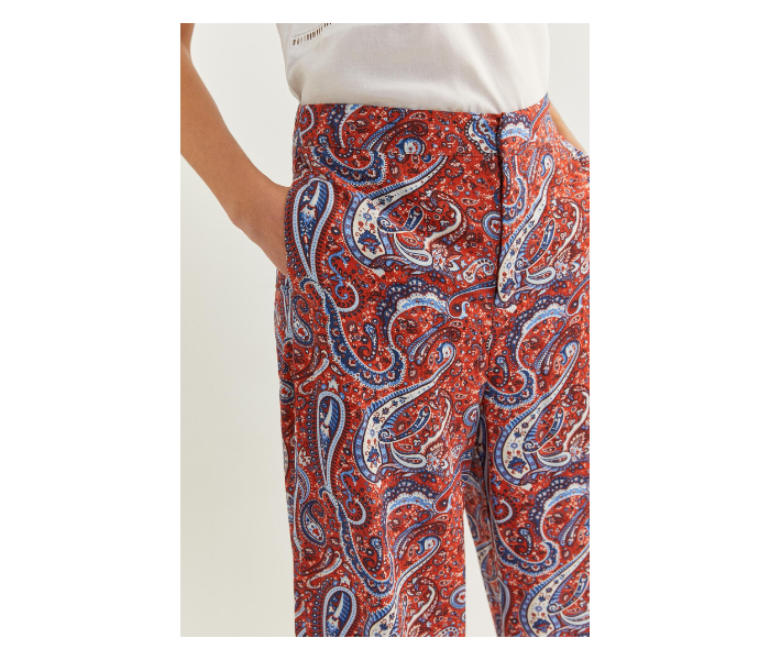 Springfield SS20 Printed Cotton Fancy Pant EU 44 For Women - Light Brown - Zoom Image 4