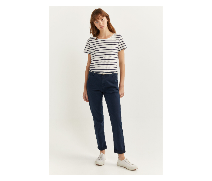 Springfield SS20 Plain Trouser Pant EU 34 For Women - Dark Blue - Zoom Image 1